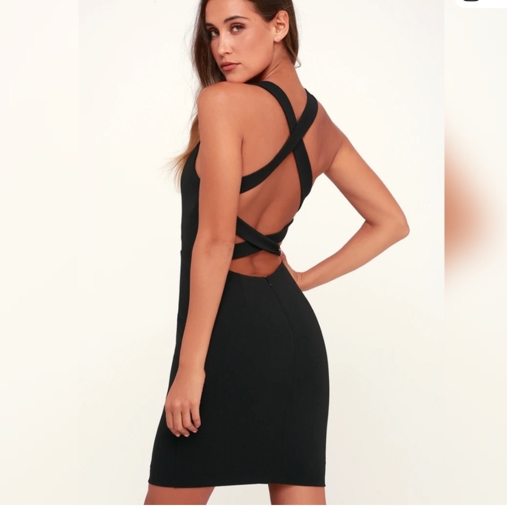 Lulu's Black Crisscross Dress